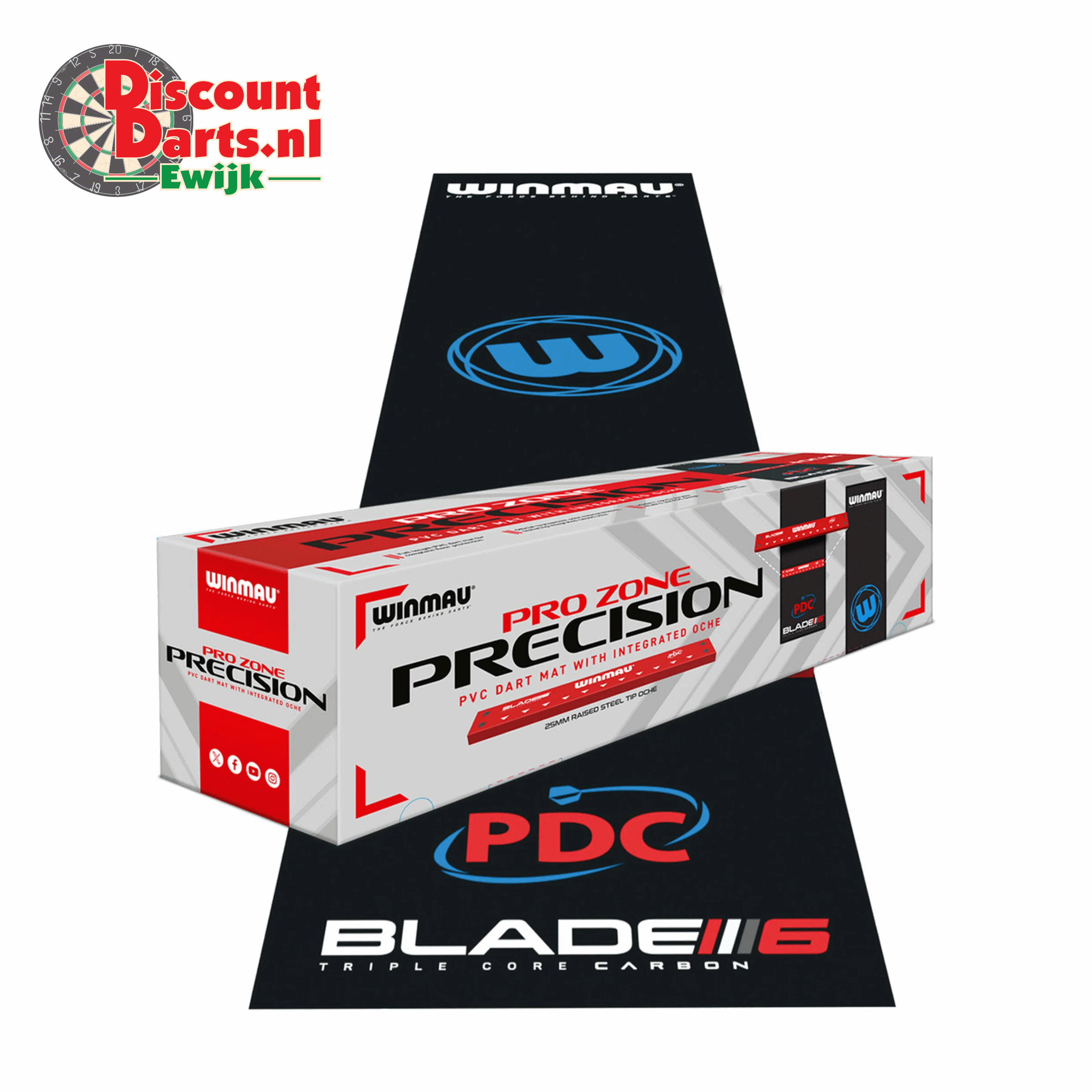 Winmau | Pro Zone Precision PVC | Dart Mat & Integrated Oche