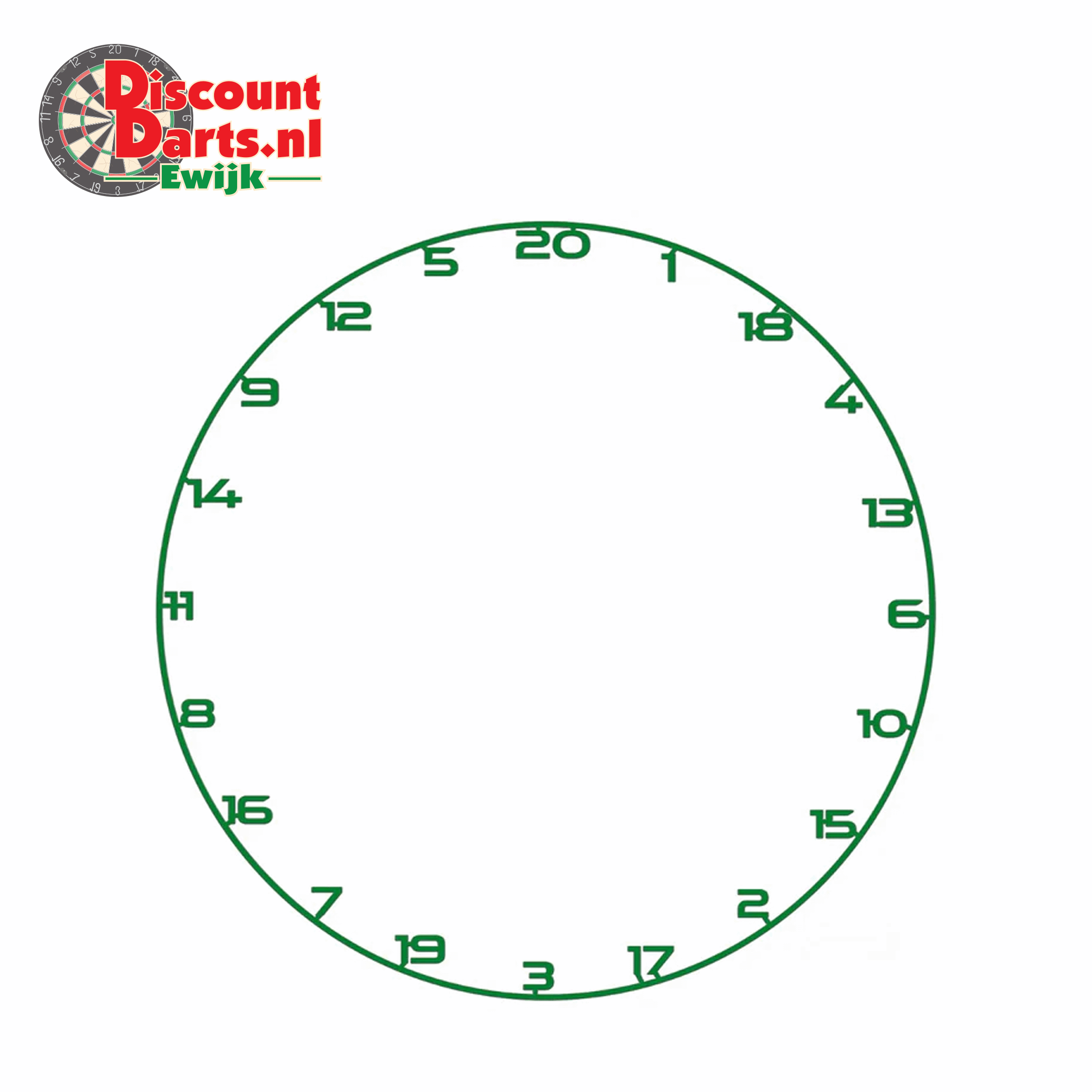 Bullet Dartboard Number Ring Green