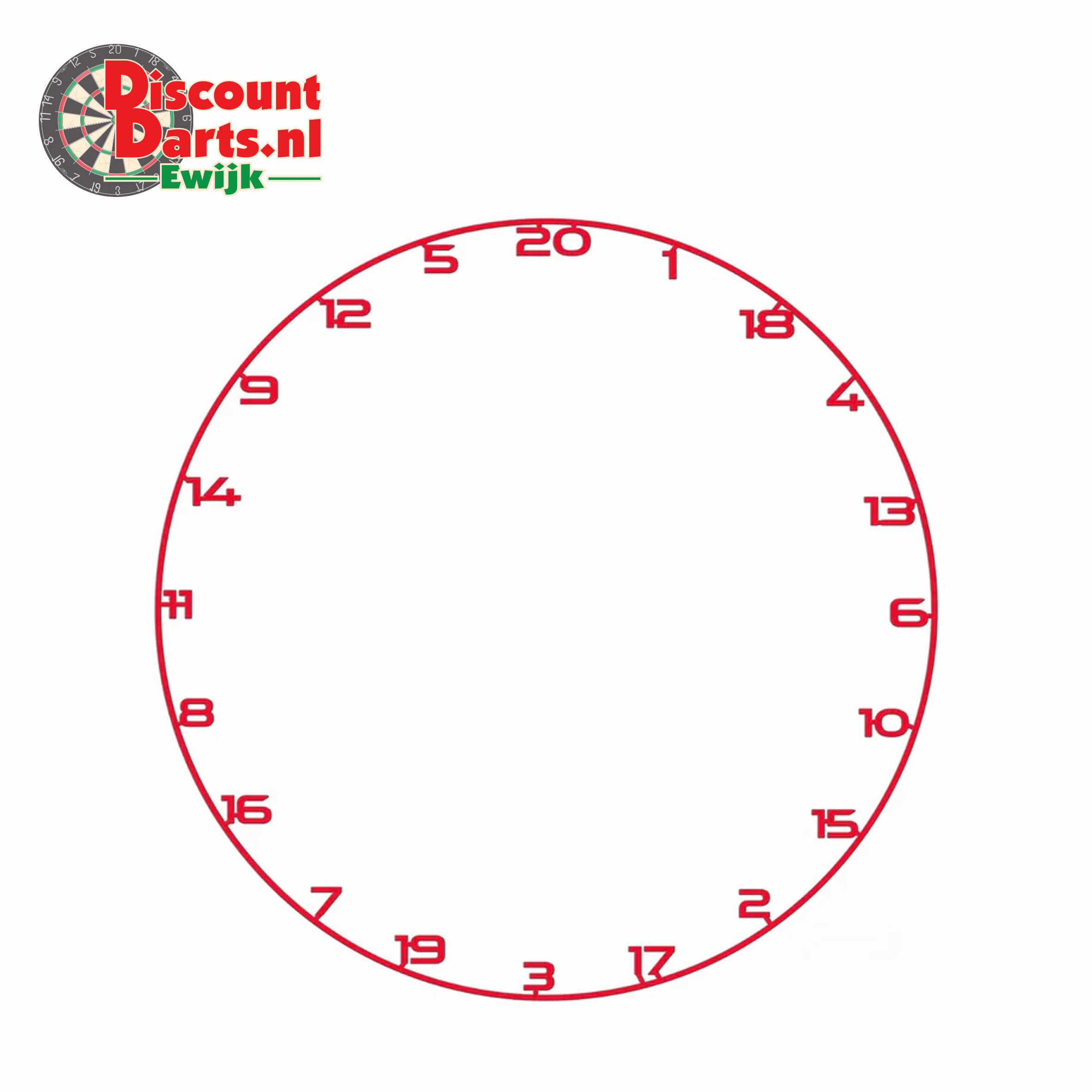 Bullet Dartboard Number Ring Red