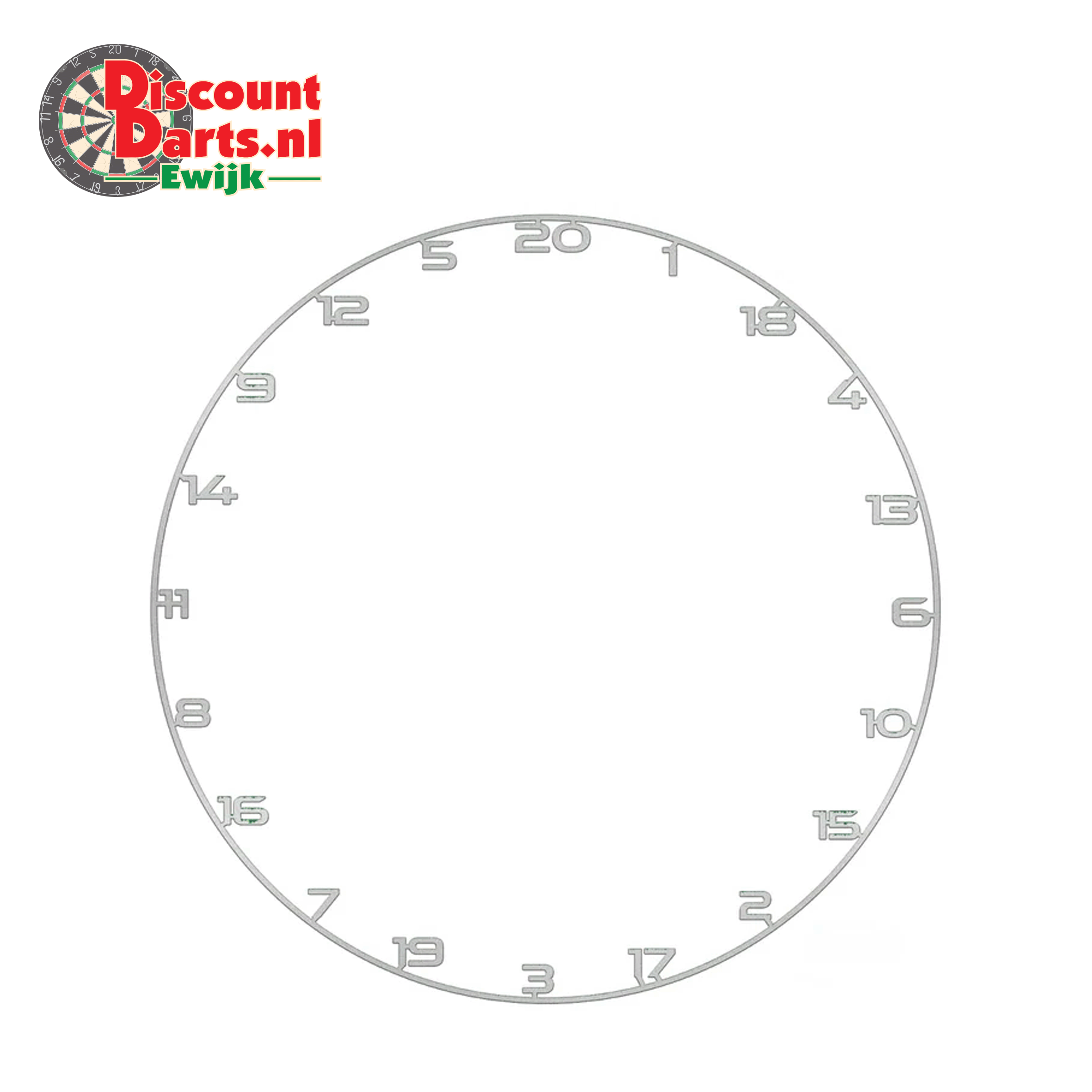 Bullet Dartboard Number Ring Silver