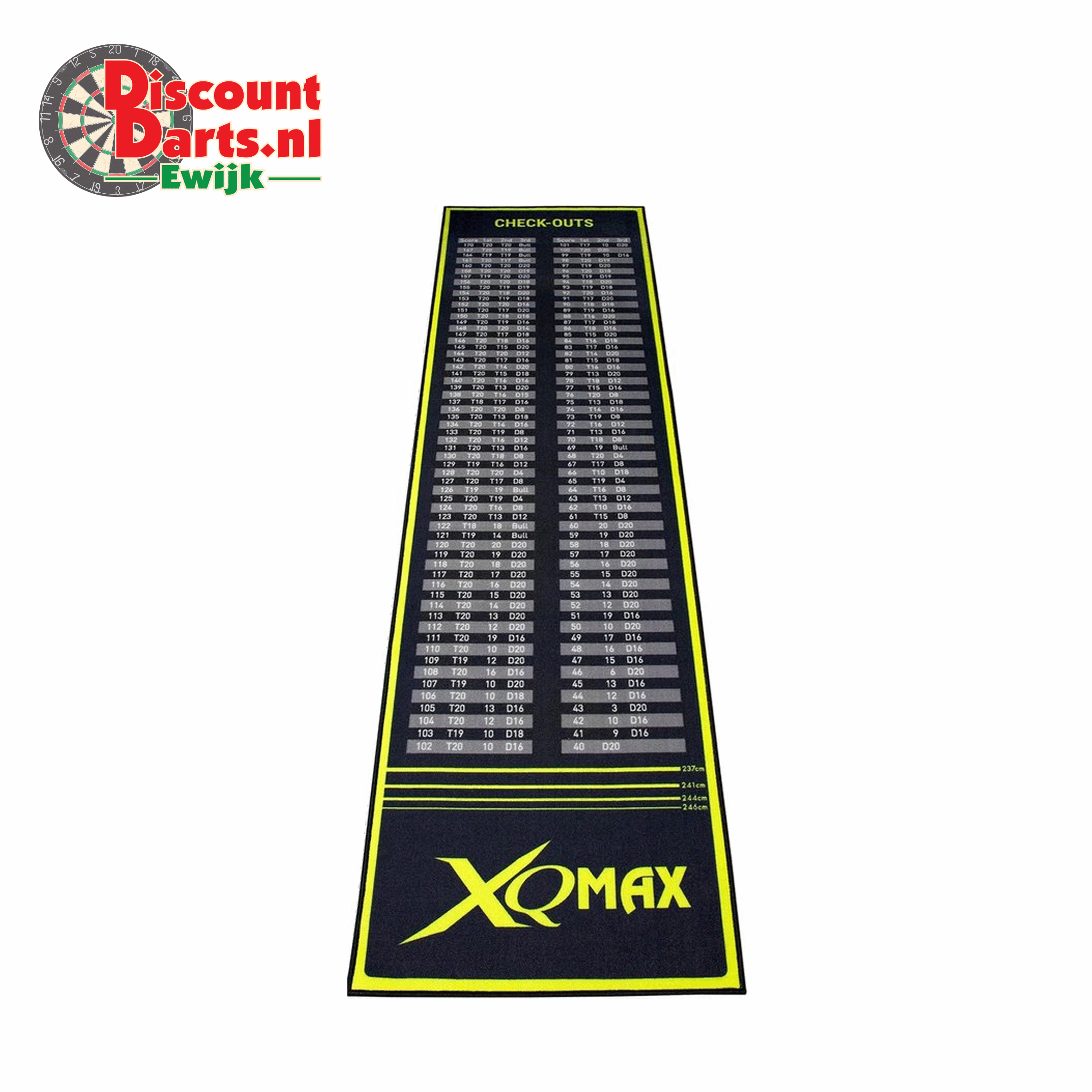 Dart Mat | Finishes Black | Lime | 60