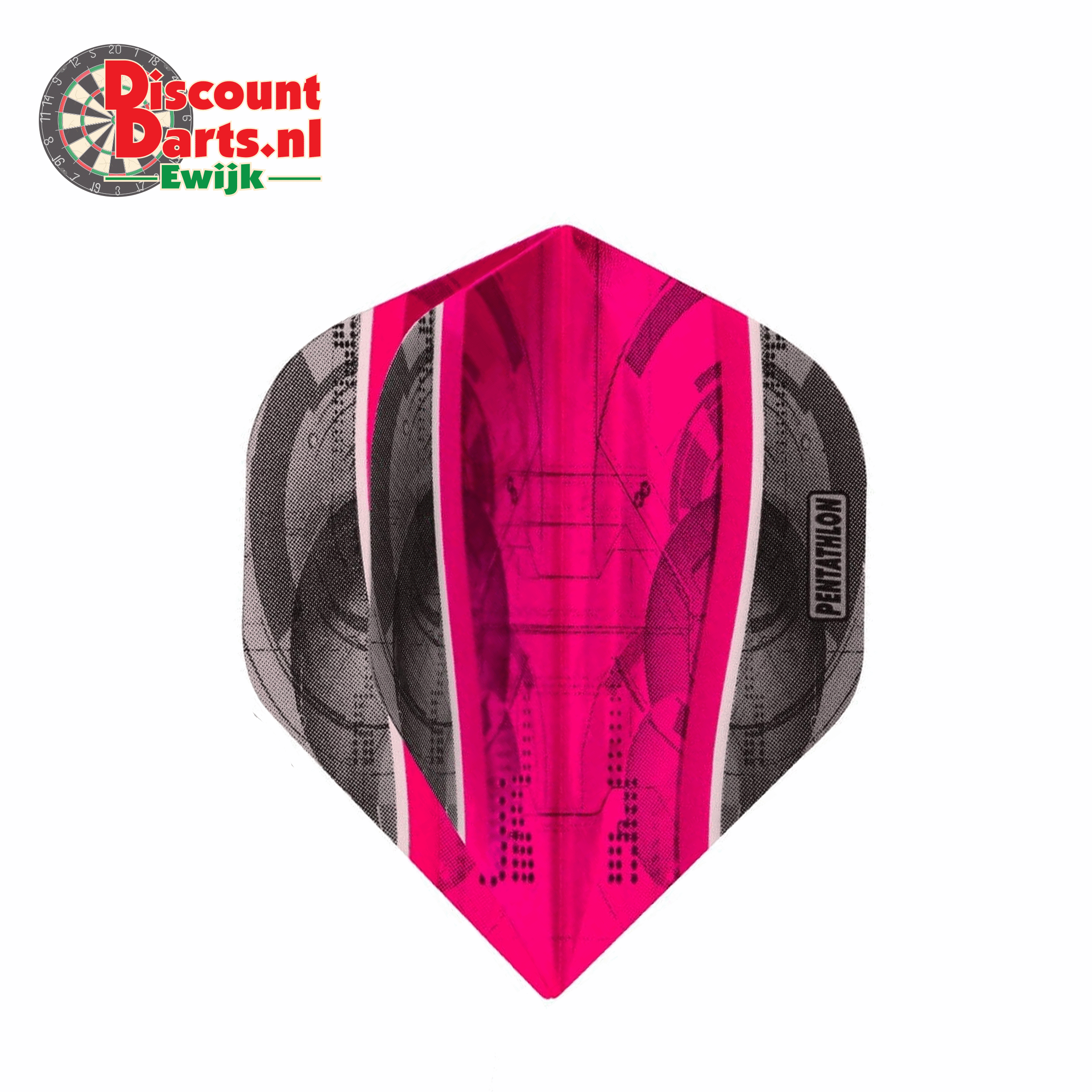 Silver Edge Dart Flights | Pink