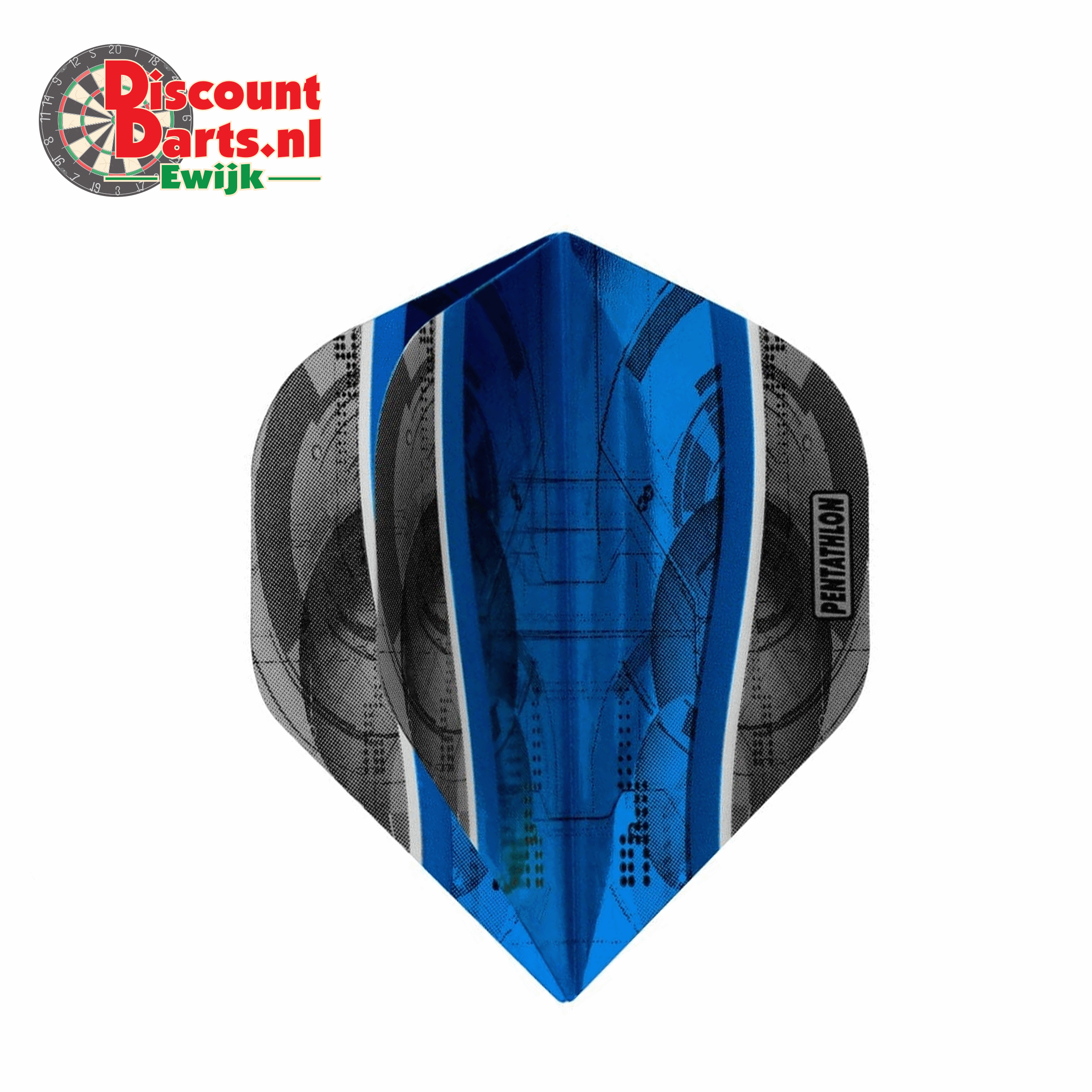 Silver Edge Dart Flights | Aqua Blue