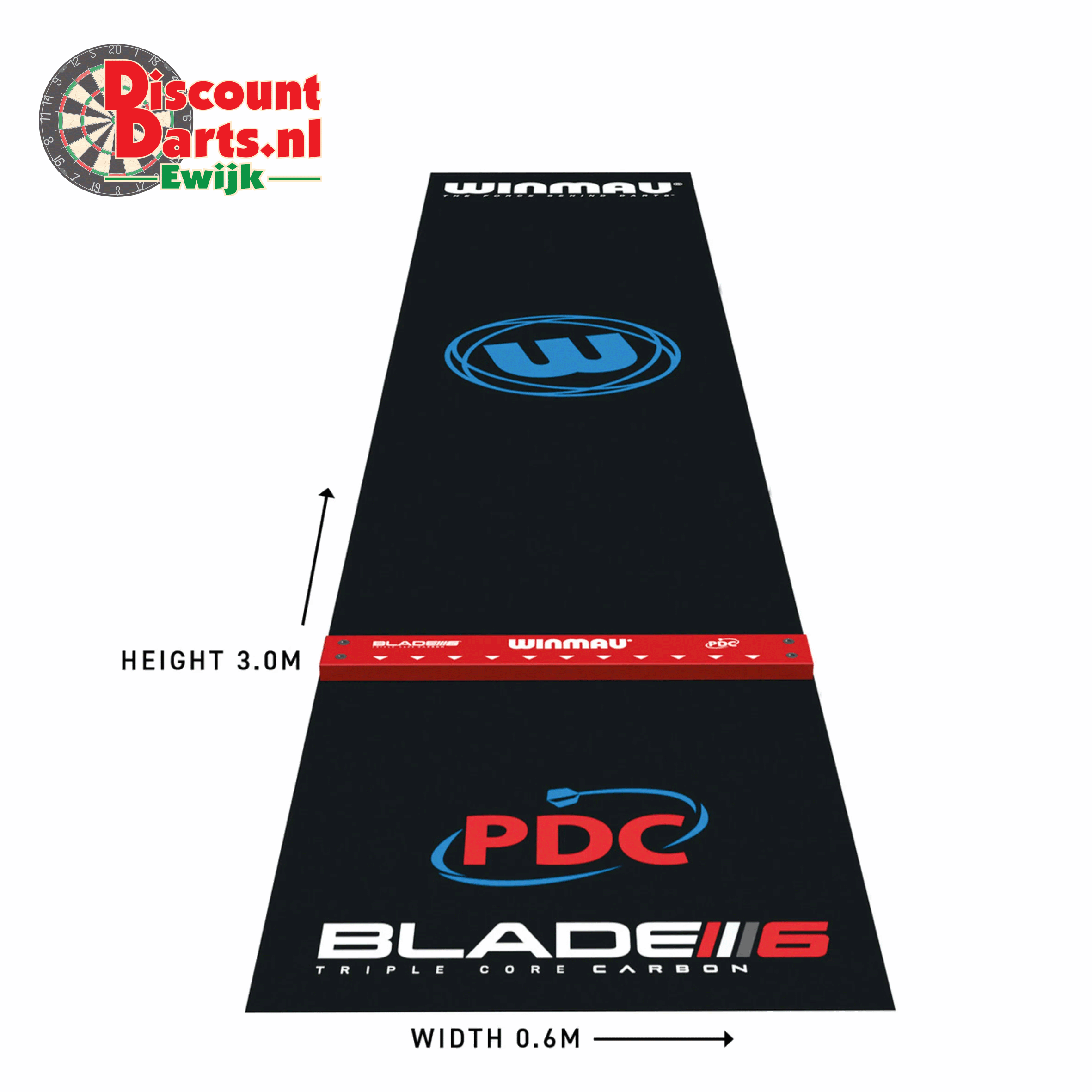 Winmau | Pro Zone Precision PVC | Dart Mat & Integrated Oche