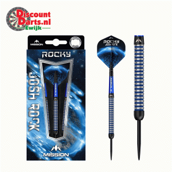 Josh Rock | Darts v1 | Steel Tip | 95% | Rocky | Black & Blue | 28 Gram   
