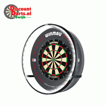 Vaderdag Actie: Vantage scoringssysteem + Plasma lichtring zwart + Surround PDC zwart + Winmau Blade 6