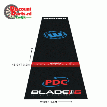 Winmau | Pro Zone Precision PVC | Dart Mat & Integrated Oche